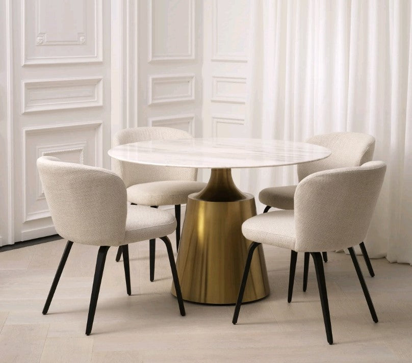 DINNIG TABLE NATHAN BRUSHED BRASS FINISH