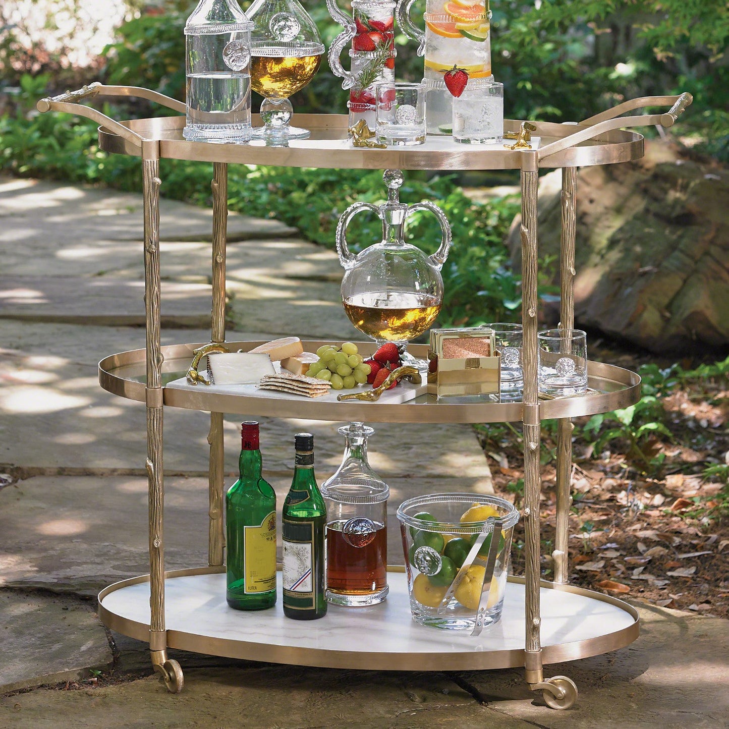 ARBOR BAR CART- BRASS