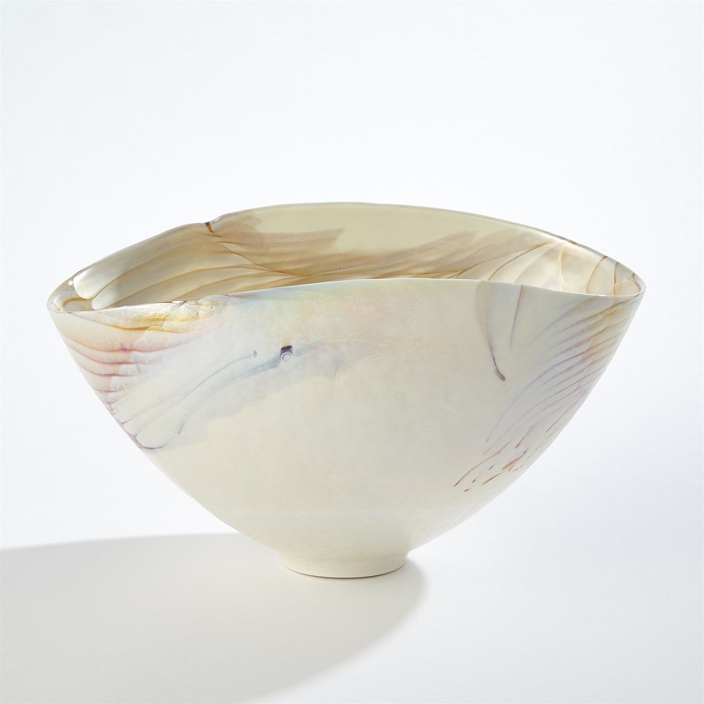 IVORY OVAL BOWL- LG