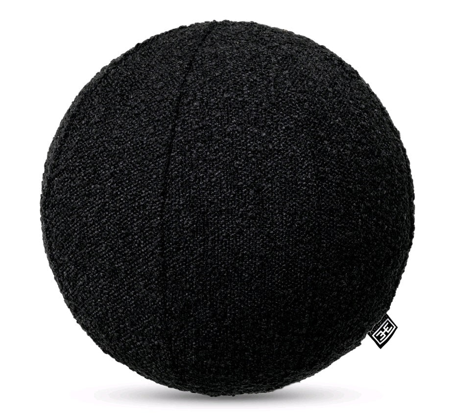 CUSHION PALLA-SM BOUCLE BLACK SPHERE