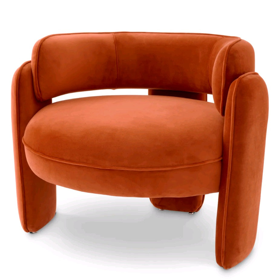 CHAIR CHAPLIN SAVONA ORANGE VELVET