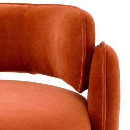 CHAIR CHAPLIN SAVONA ORANGE VELVET
