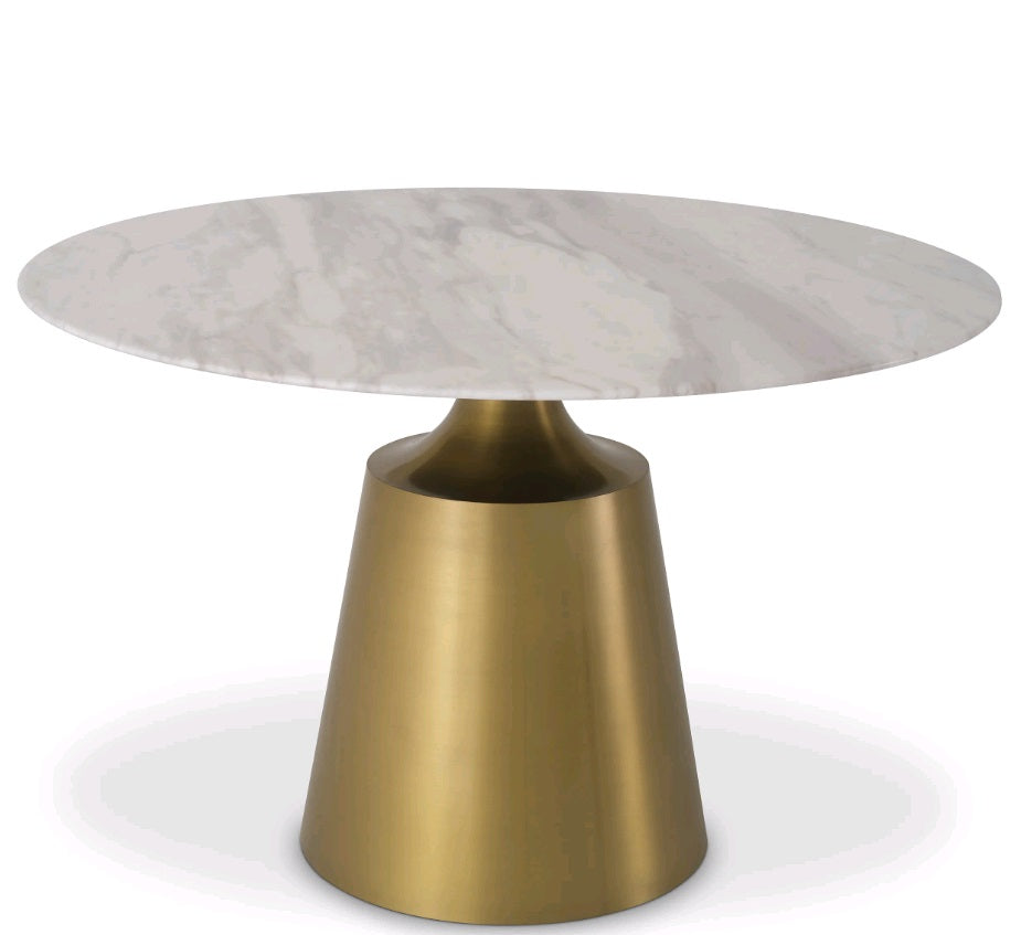 DINNIG TABLE NATHAN BRUSHED BRASS FINISH