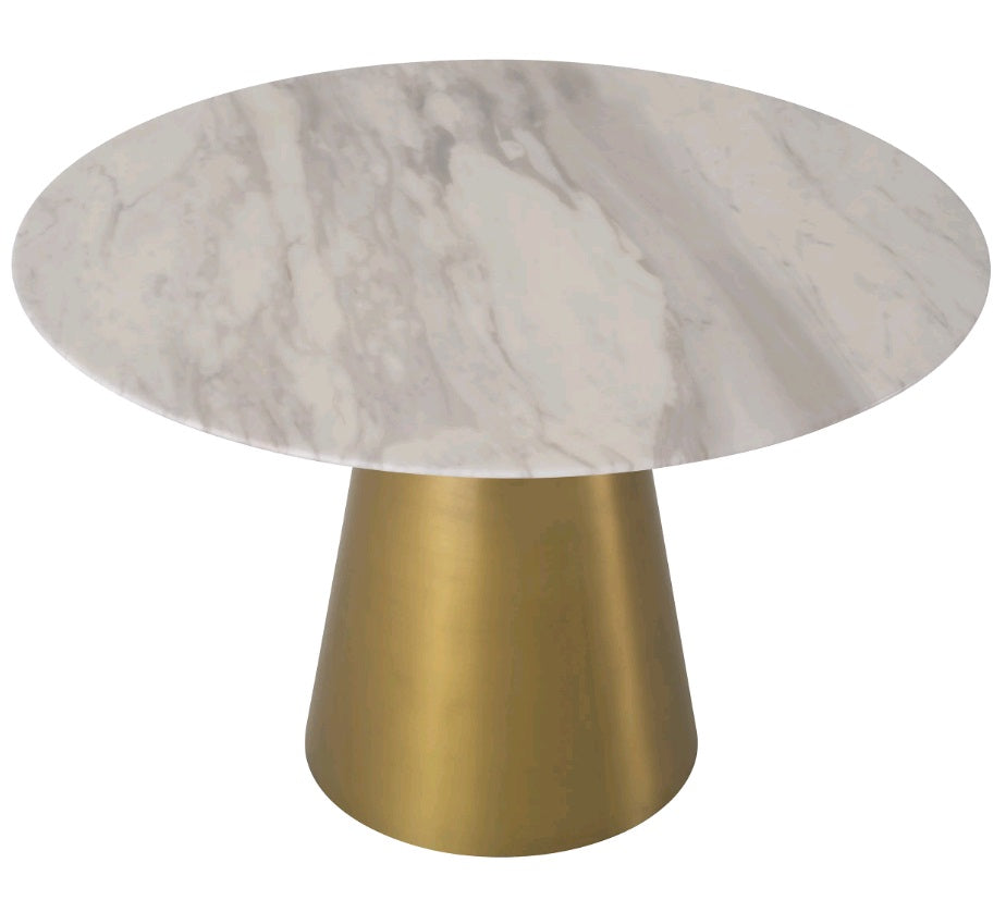 DINNIG TABLE NATHAN BRUSHED BRASS FINISH