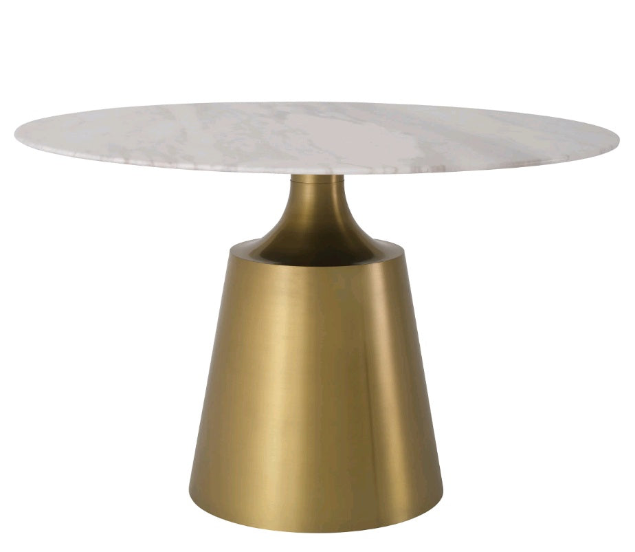 DINNIG TABLE NATHAN BRUSHED BRASS FINISH