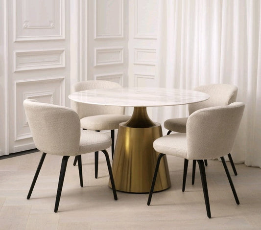 DINNIG TABLE NATHAN BRUSHED BRASS FINISH