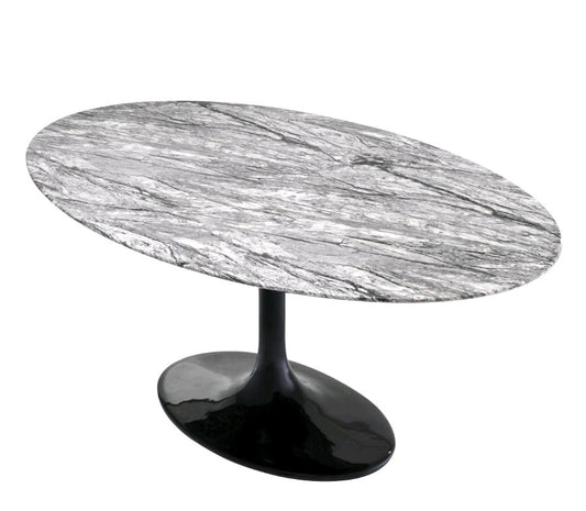 DINING TABLE SOLO GREY FAUX MARBLE