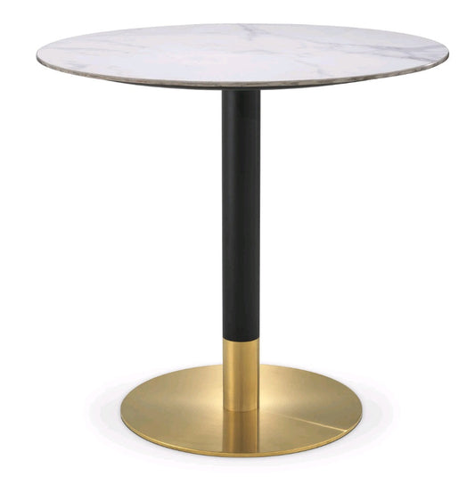 DINNING TABLE TREVOR WHITE MARBLE TOP