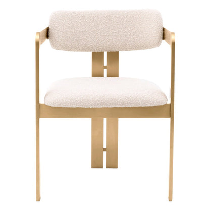 DIN ARMCHAIR DONATE BRUSHED BRASS BOUCLE