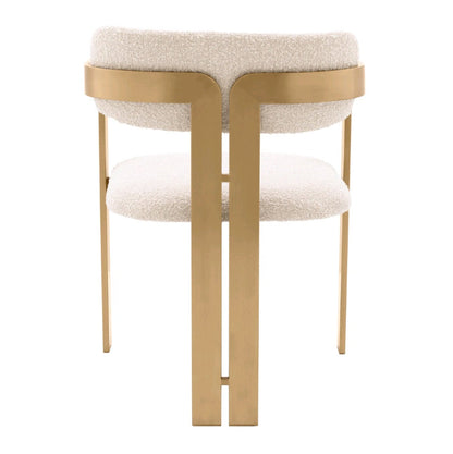 DIN ARMCHAIR DONATE BRUSHED BRASS BOUCLE