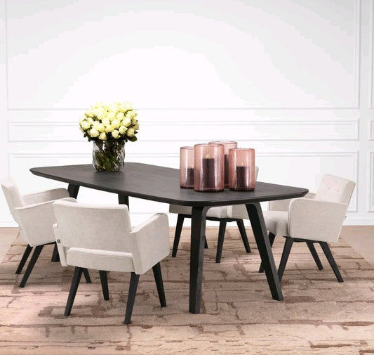 DINING TABLE GLOVER CHARCOAL GREY OAK