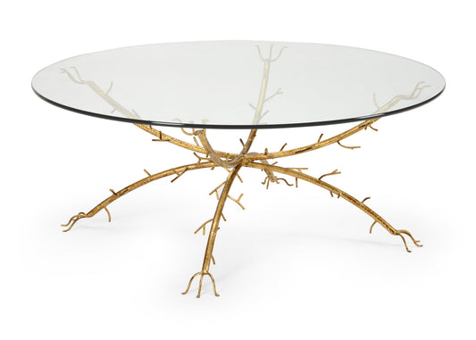 GOLD CORAL COCKTAIL TABLE