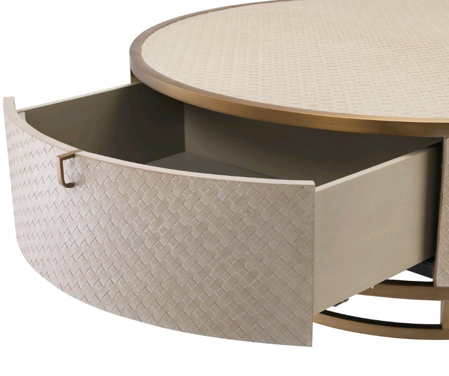 COCKTAIL TABLE NAPA VALLEY WOVEN OAK