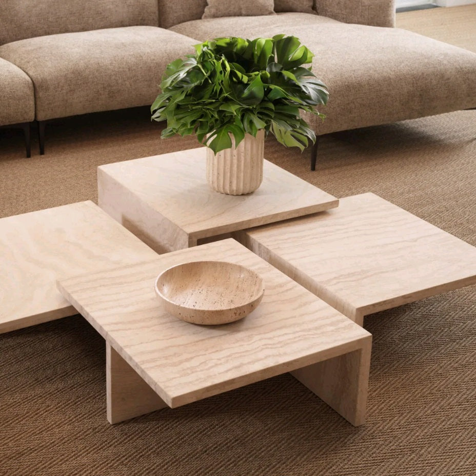COCKTAIL TABLE AMARA LOW TRAVENTINE
