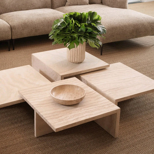 COCKTAIL TABLE AMARA LOW TRAVENTINE