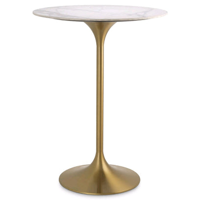 BAR TABLE TAZIO WHITE MARBLE LOOK TOP