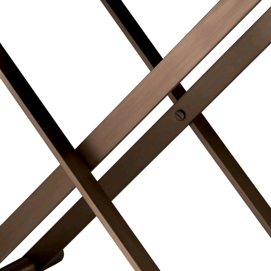 SERVICE TABLE MONARCH BLACK LEATHER
