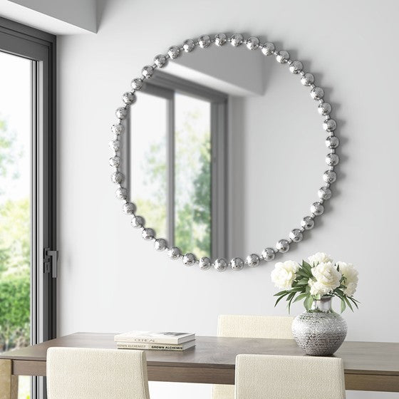 MARLOWE BEADED ROUND MIRROR