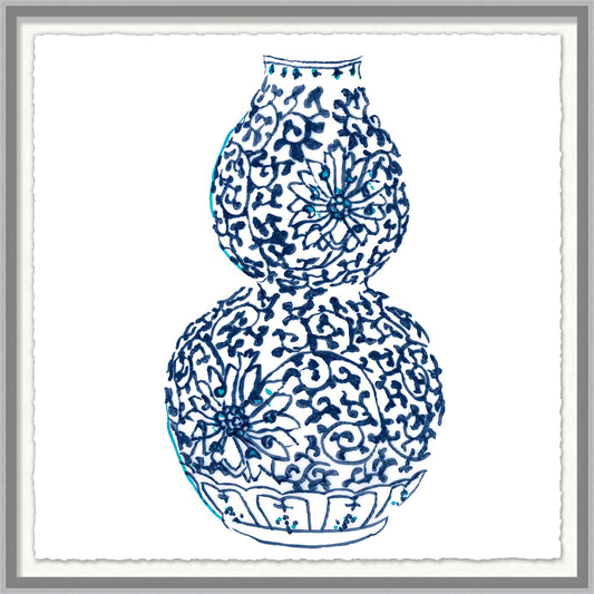 CHINOISERIE VASE 1 FRAMED WALL ART