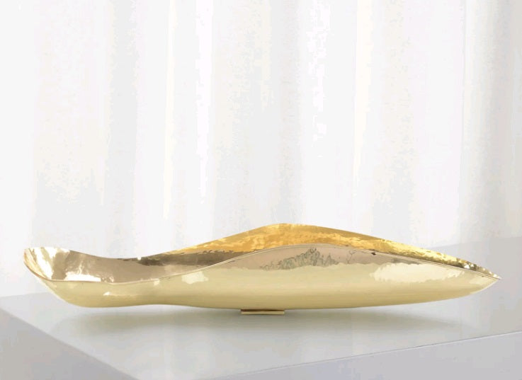 SCULPTURAL BRASS BOWL