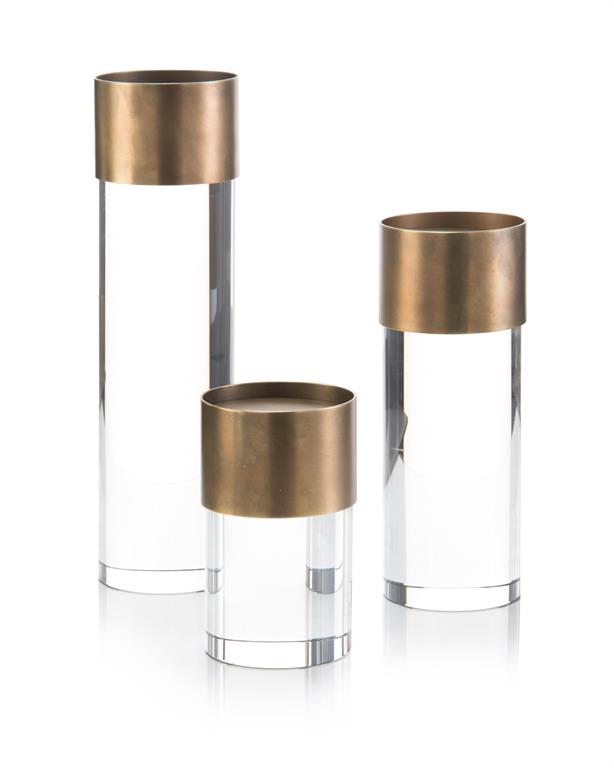 ETCHWORK CANDLE HOLDERS/ SET OF 3