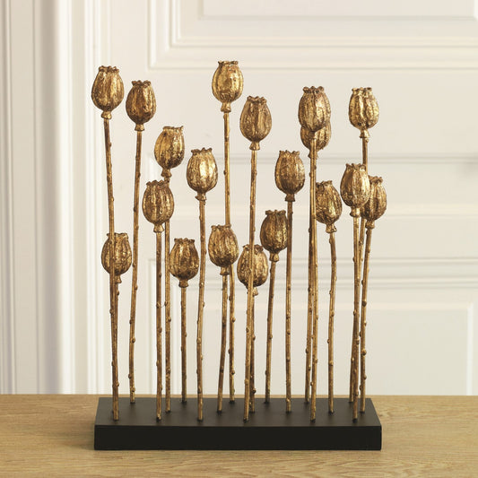 POPPY POD SCULPTURE GOLD