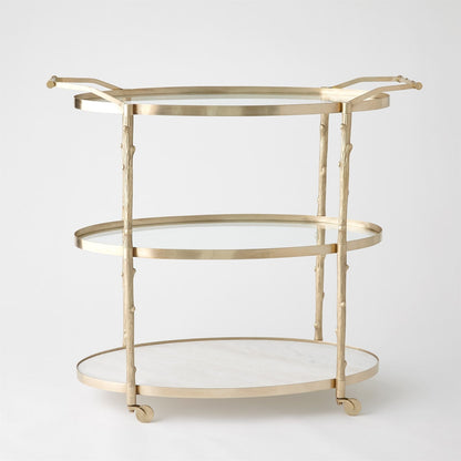 ARBOR BAR CART- BRASS