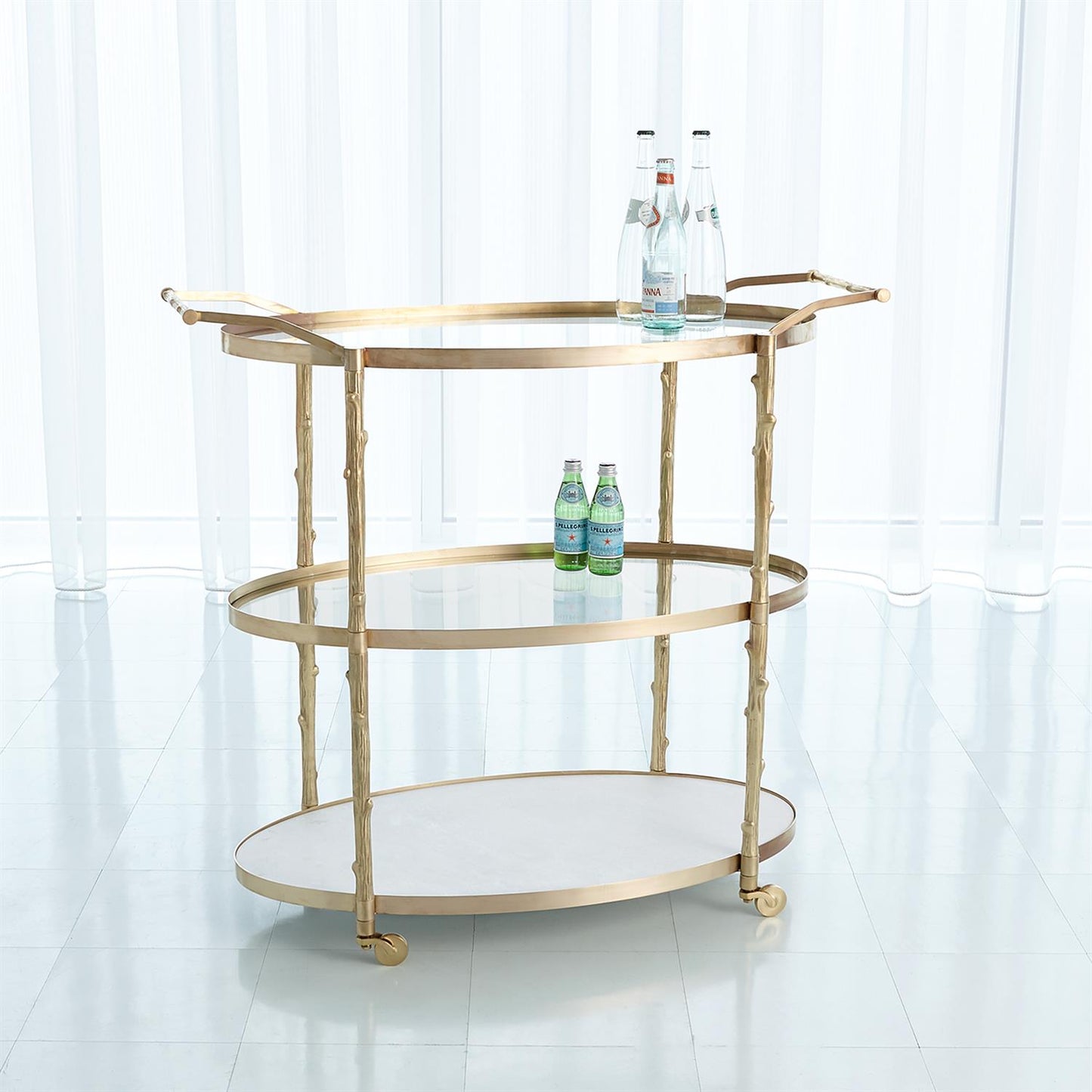 ARBOR BAR CART- BRASS