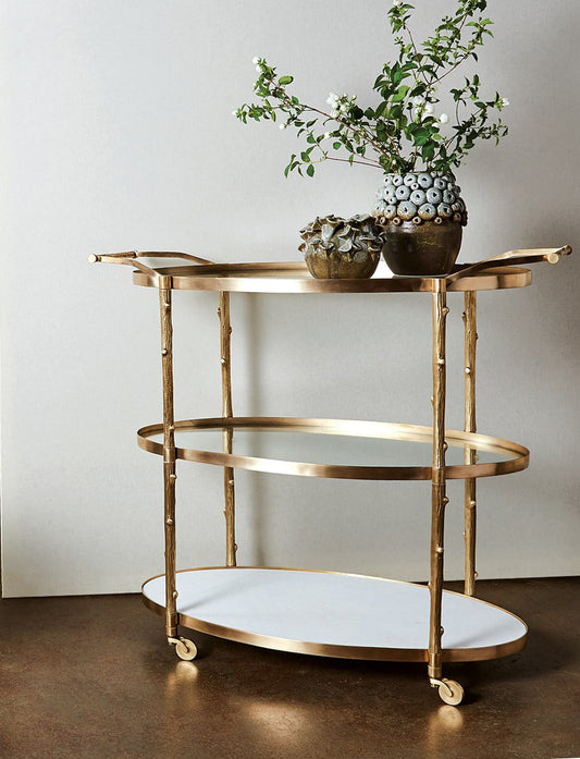 ARBOR BAR CART- BRASS