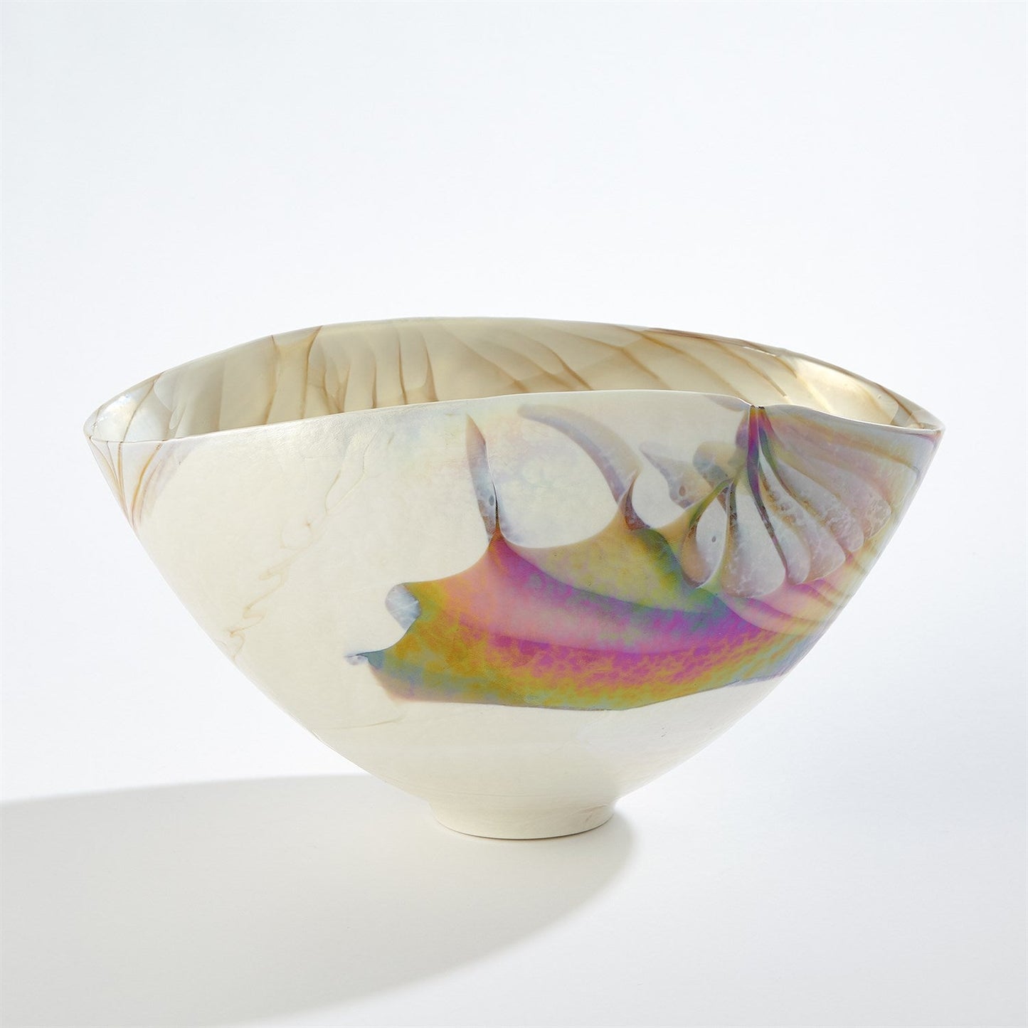 IVORY OVAL BOWL- LG