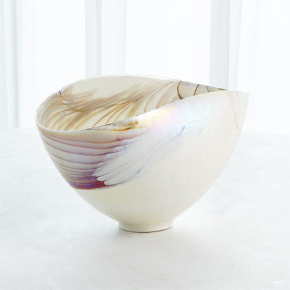 IVORY OVAL BOWL- LG