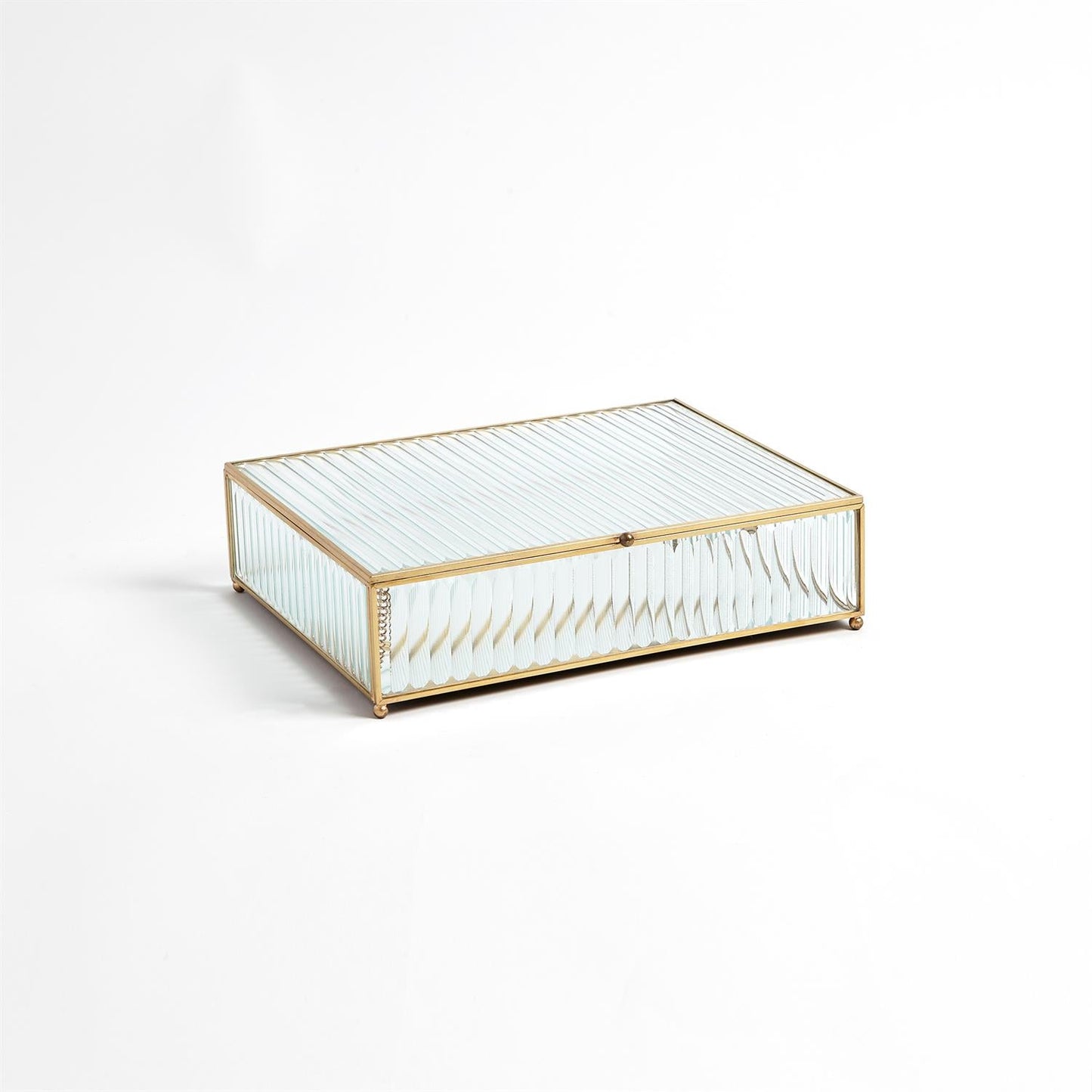 REEDED GLASS BOX- LG