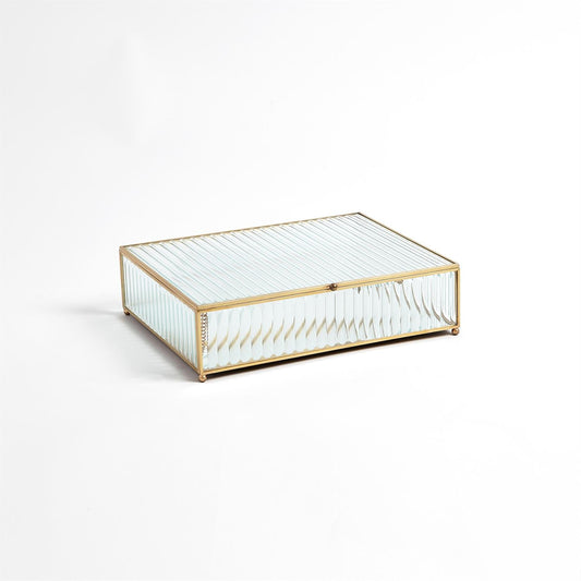 REEDED GLASS BOX- LG