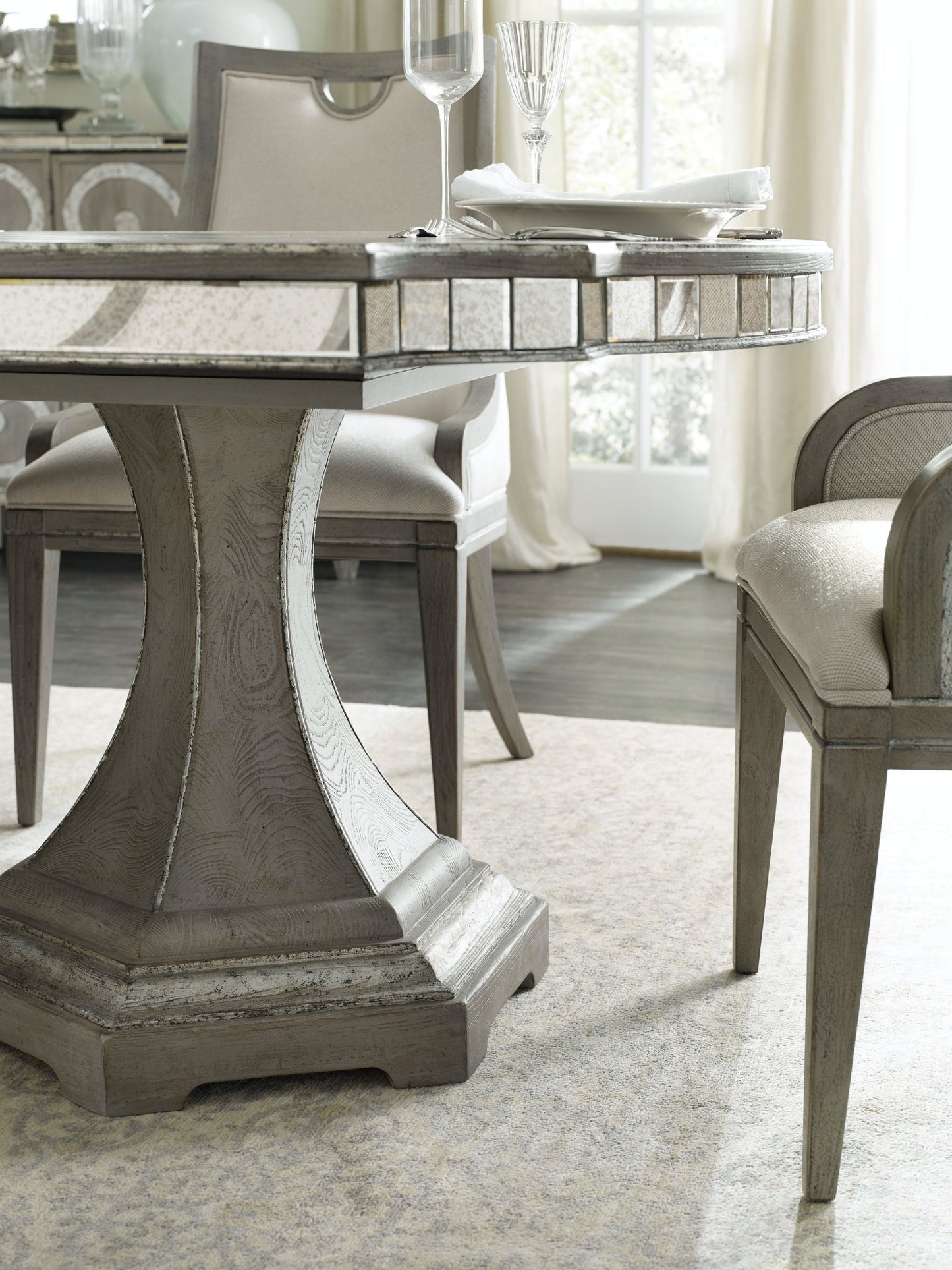 CANTON EXTENDABLE RECTANGULAR DINING TABLE