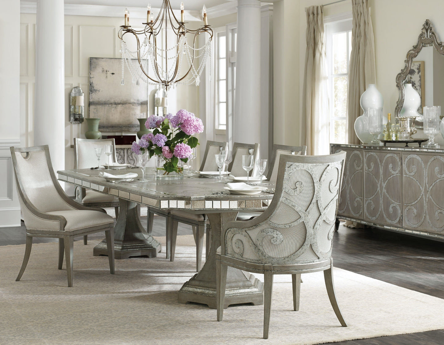CANTON EXTENDABLE RECTANGULAR DINING TABLE