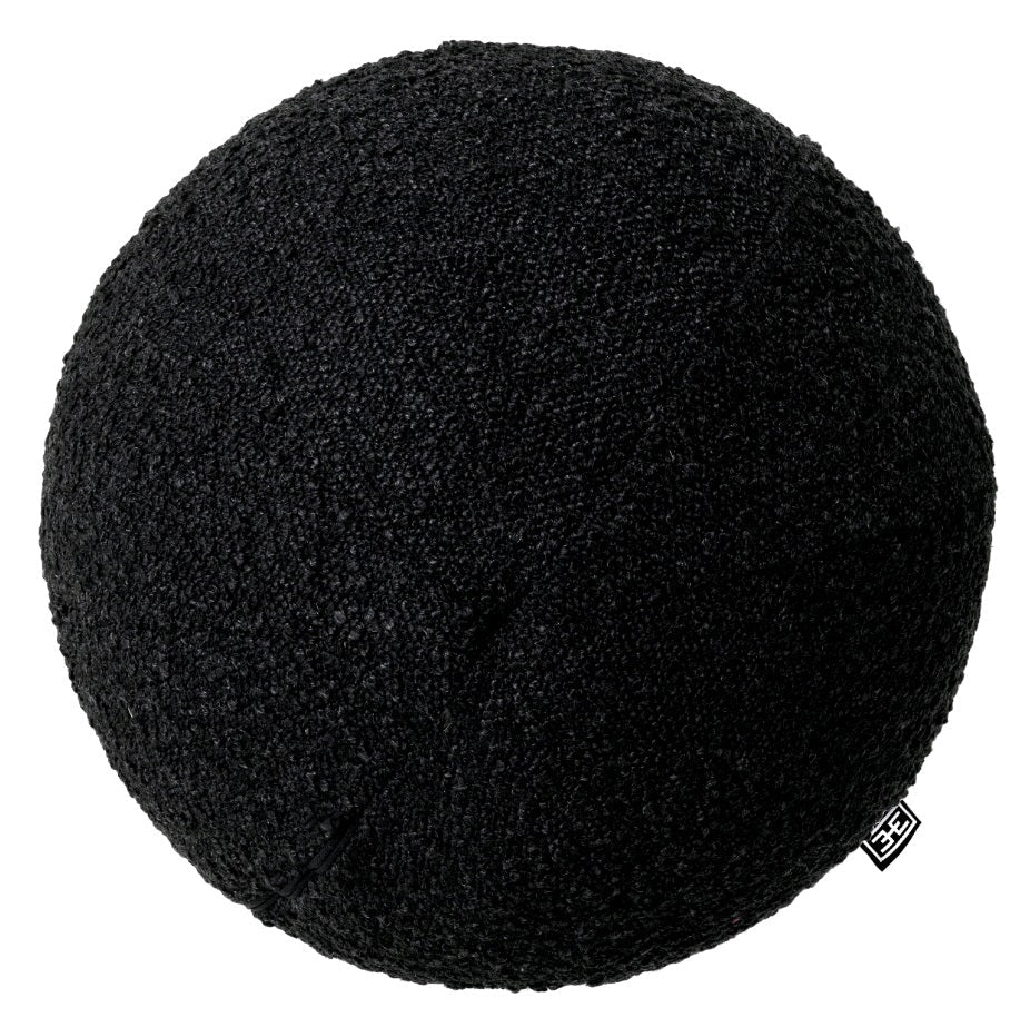 CUSHION PALLA-SM BOUCLE BLACK SPHERE
