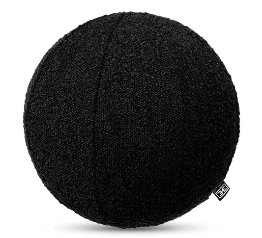 CUSHION PALLA-SM BOUCLE BLACK SPHERE